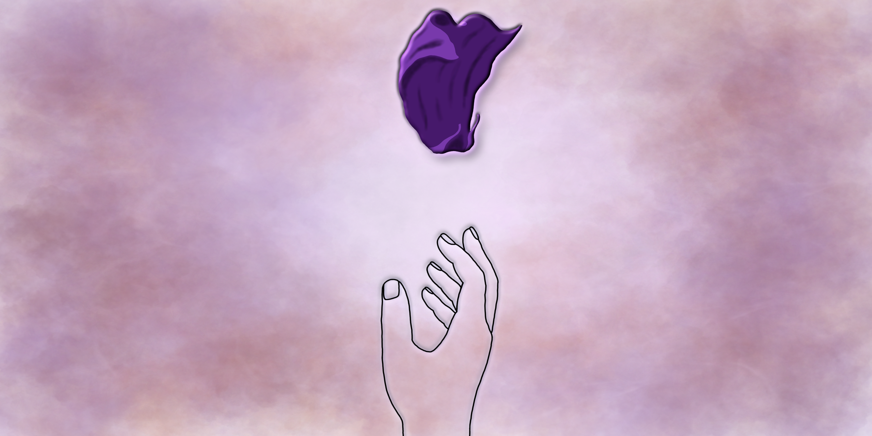 Hand releasing a cape