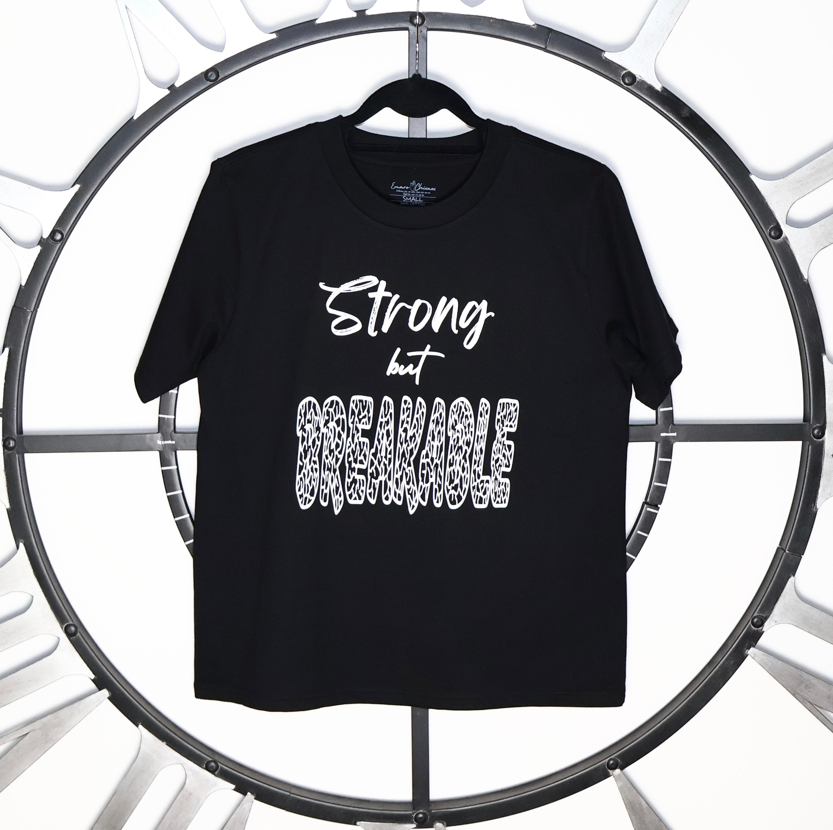 A Black Woman's Duality | Strong but Breakable Relaxed Fit Short Sleeve Black T-Shirt